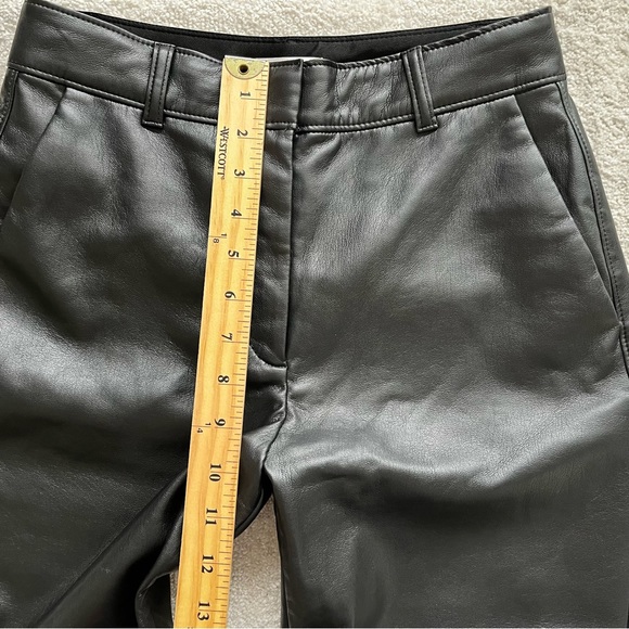 BABATON ARITZIA BLACK VEGAN LEATHER PANTS SIZE 4 CHIC MINIMALIST CONTEMPORARY - Picture 7 of 9